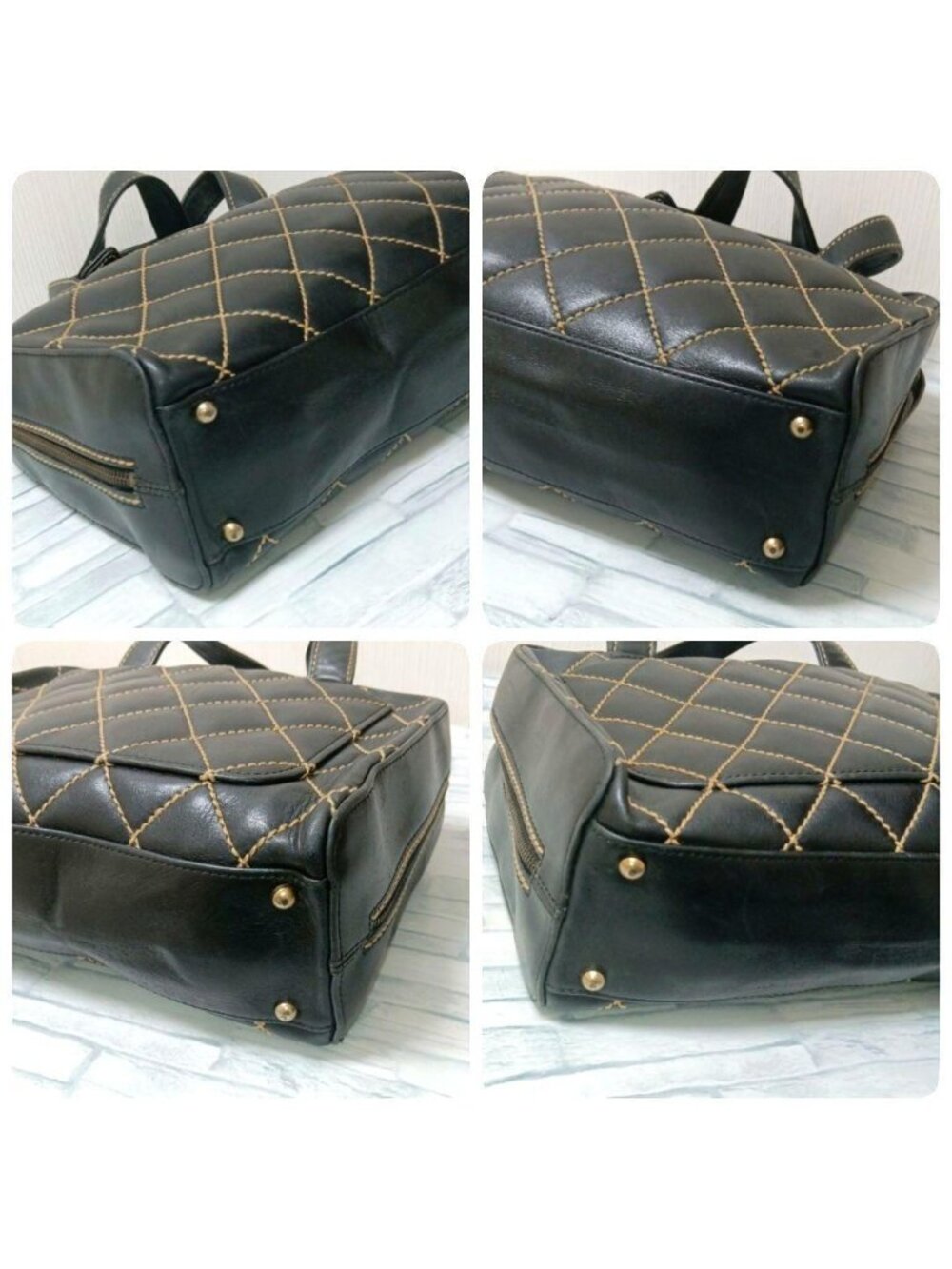 ★SOLD★ Chanel Wild Stitch Tote Calf Dark Brown - Picture 6 of 10